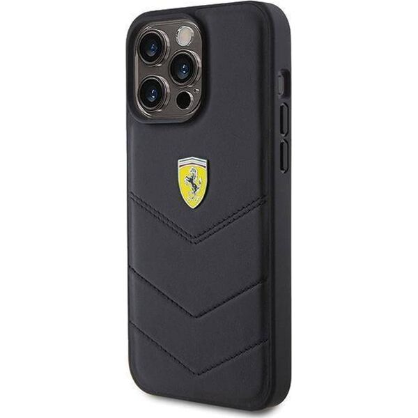 Ferrari Ferrari FEHCP15XRDUK iPhone 15 Pro Max 6.7" czarny/black hardcase Quilted Metal Logo