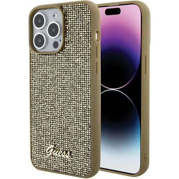Guess Guess GUHCP15XPMSDGSD iPhone 15 Pro Max 6.7" złoty/gold hardcase Disco Metal Script