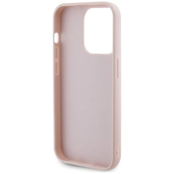 Guess Guess GUHCP15XPSQSQSP iPhone 15 Pro Max 6.7" różowy/pink hardcase Quilted Metal Logo
