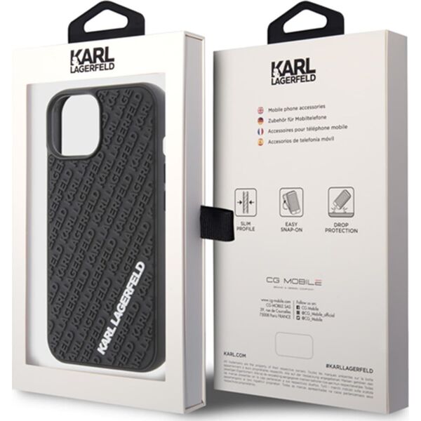 Karl Lagerfeld Karl Lagerfeld KLHCP15S3DMKRLK iPhone 15 / 14 / 13 6.1" czarny/black hardcase 3D Rubber Multi Logo
