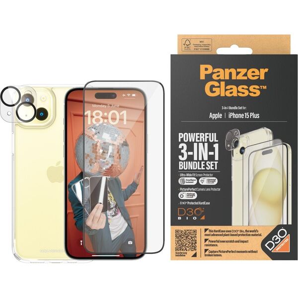 PanzerGlass PanzerGlass iPhone 15 Plus 3-in-1 Pack