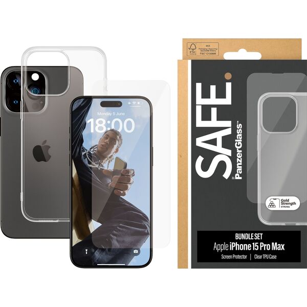 PanzerGlass PanzerGlass SAFE. iPhone 15 Pro Max 2-in-1 Pack