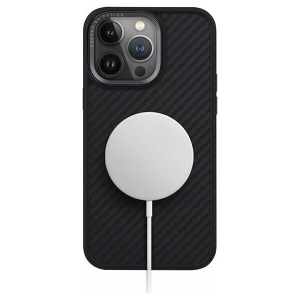 Uniq UNIQ etui Keva iPhone 15 Pro Max 6.7" Magclick Charging czarny/carbon black