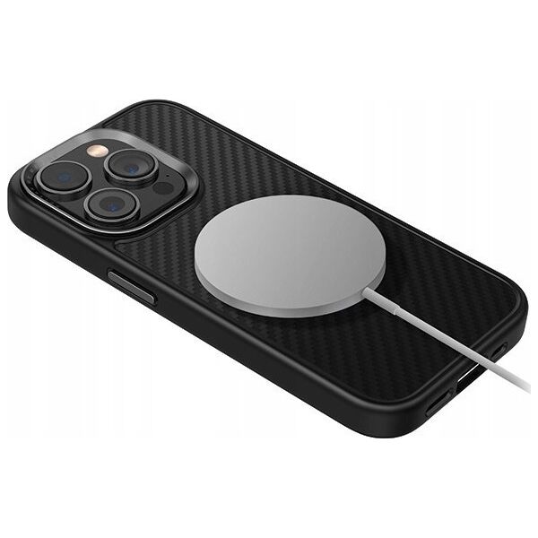 Uniq UNIQ etui Keva iPhone 15 Pro Max 6.7" Magclick Charging czarny/carbon black