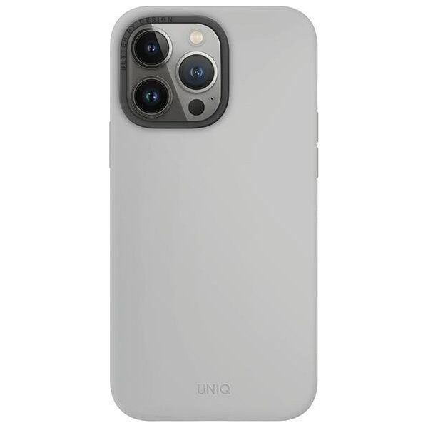 Uniq UNIQ etui Lino Hue iPhone 15 Pro Max 6.7" Magclick Charging jasnoszary/chalk grey