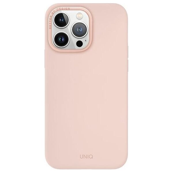 Uniq UNIQ etui Lino Hue iPhone 15 Pro Max 6.7" Magclick Charging różowy/blush pink