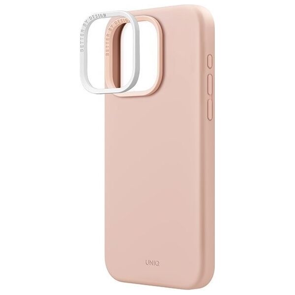 Uniq UNIQ etui Lino Hue iPhone 15 Pro Max 6.7" Magclick Charging różowy/blush pink