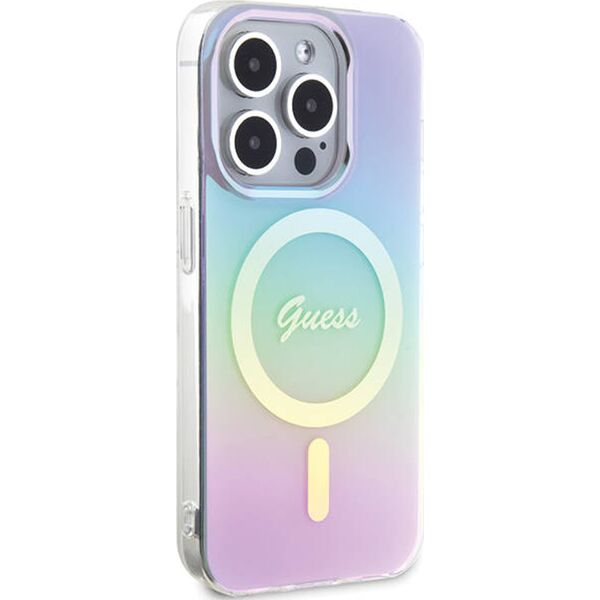 Guess Guess GUHMP15LHITSU iPhone 15 Pro 6.1" fioletowy/purple hardcase IML Iridescent MagSafe