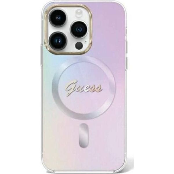 Guess Guess GUHMP15LHITSU iPhone 15 Pro 6.1" fioletowy/purple hardcase IML Iridescent MagSafe