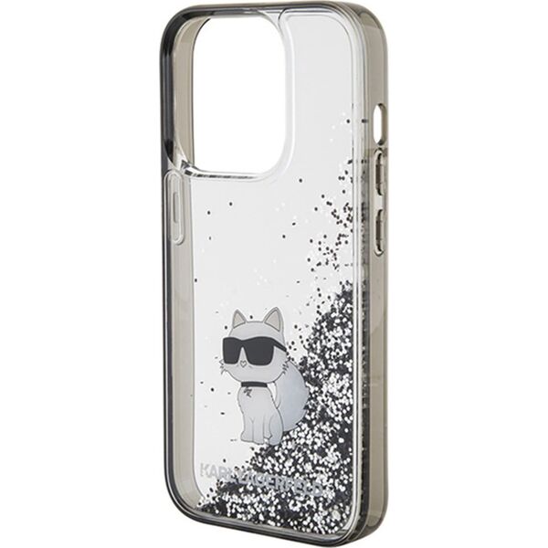 Karl Lagerfeld Karl Lagerfeld KLHCP15XLKCNSK iPhone 15 Pro Max 6.7" transparent hardcase Liquid Glitter Choupette