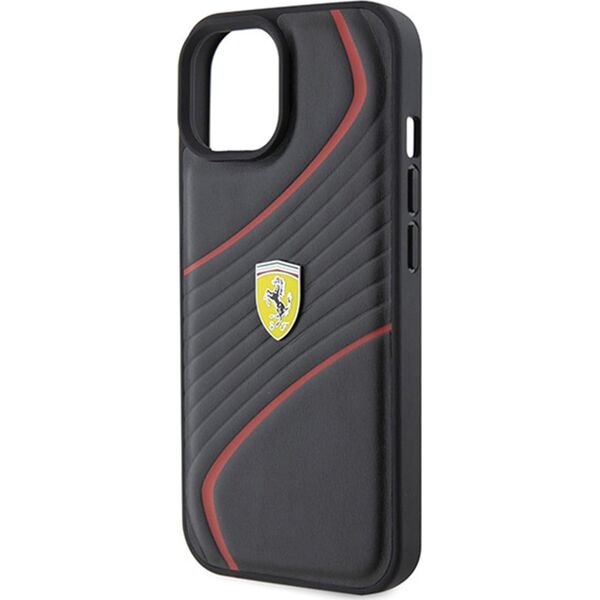 Ferrari Ferrari FEHCP15SPTWK iPhone 15 / 14 / 13 6.1" czarny/black hardcase Twist Metal Logo