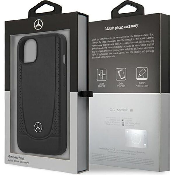 Mercedes Mercedes MEHCP15MARMBK iPhone 15 Plus / 14 Plus 6.7" czarny/black hardcase Leather Urban
