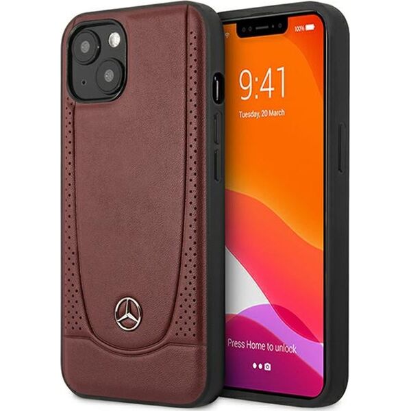 Mercedes Mercedes MEHCP15SARMRE iPhone 15 / 14 / 13 6.1" czerwony/red hardcase Leather Urban Bengale