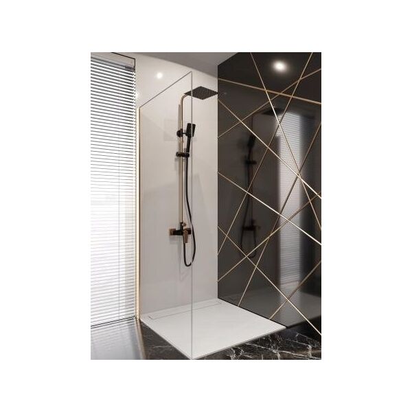 Deszczownica Invena DESZCZOWNIA Z BATERIA NATRYSK MIDNIGHT INVENA TREND, BLACK/ GOLD ROSE