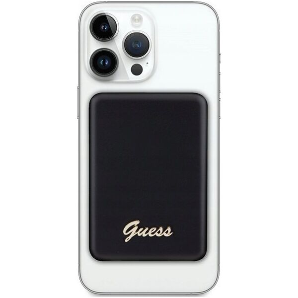 Powerbank Guess Guess Powerbank indukcyjny 5W GUPBM3ALGSGK 3000mAh czarny/black MagSafe Metal Script Logo