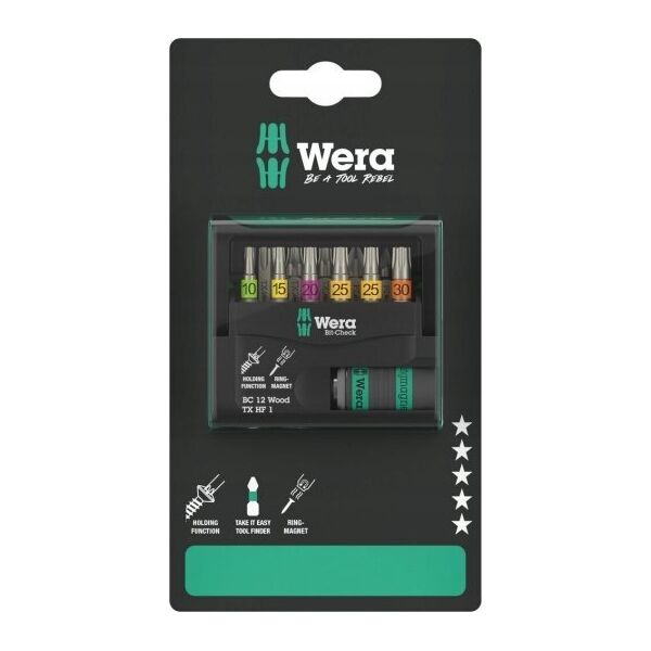 Zestaw narzędzi Wera ZESTAW BITÃW BIT-CHECK 12 WOOD TX HF 1 SB, 12CZ