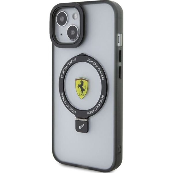 Ferrari Ferrari FEHMP15SUSCAK iPhone 15 / 14 / 13 6.1" czarny/black hardcase Ring Stand 2023 Collection MagSafe