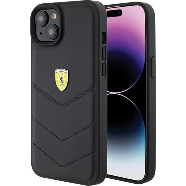 Ferrari Ferrari FEHCP15MRDUK iPhone 15 Plus / 14 Plus 6.7" czarny/black hardcase Quilted Metal Logo