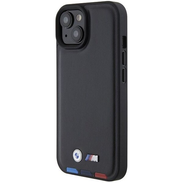 BMW Etui BMW BMHCP15S22PTDK Apple iPhone 15 Leather Stamp Tricolor czarny/black