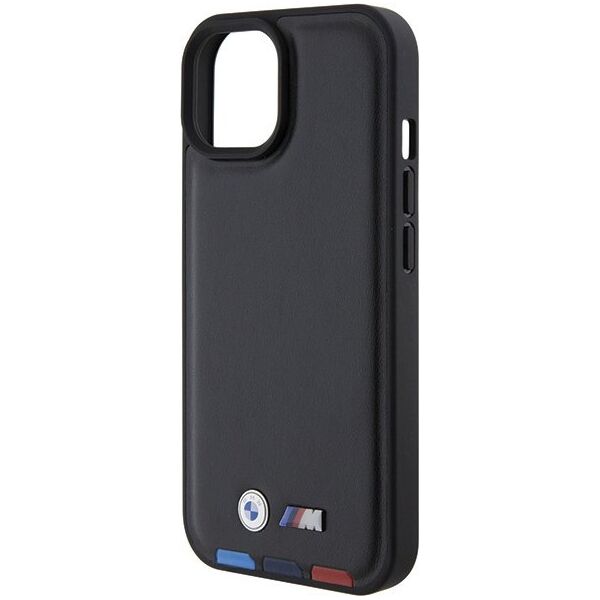 BMW Etui BMW BMHCP15S22PTDK Apple iPhone 15 Leather Stamp Tricolor czarny/black