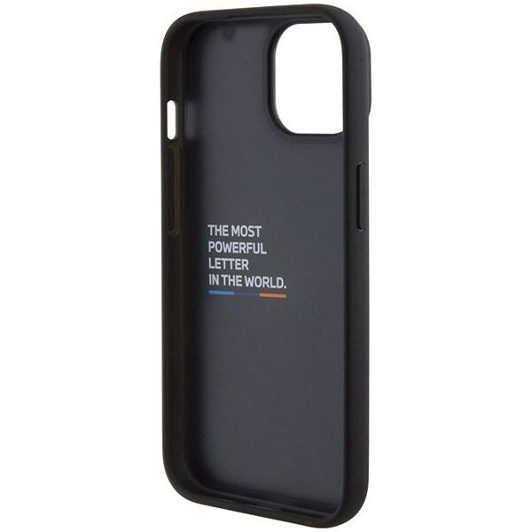 BMW Etui BMW BMHCP15S22PTDK Apple iPhone 15 Leather Stamp Tricolor czarny/black