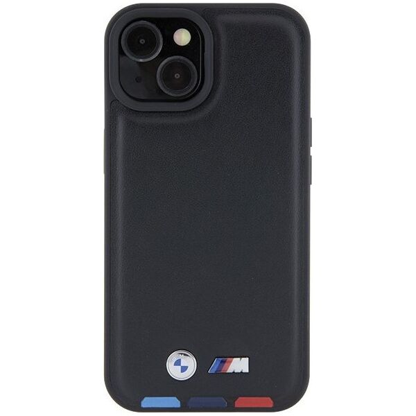 BMW Etui BMW BMHCP15S22PTDK Apple iPhone 15 Leather Stamp Tricolor czarny/black