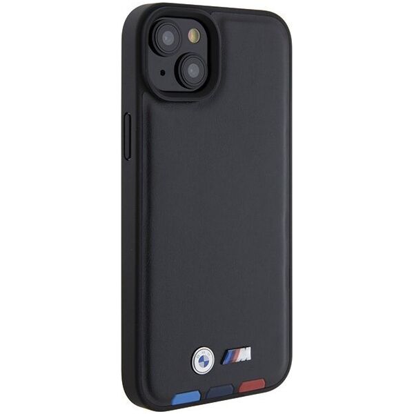 BMW Etui BMW BMHCP15M22PTDK Apple iPhone 15 Plus / 14 Plus Leather Stamp Tricolor czarny/black