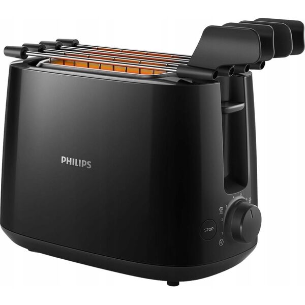 Toster Philips Philips | Daily Collection Toaster | HD2583/90 | Number of slots 2 | Housing material Plastic | Black