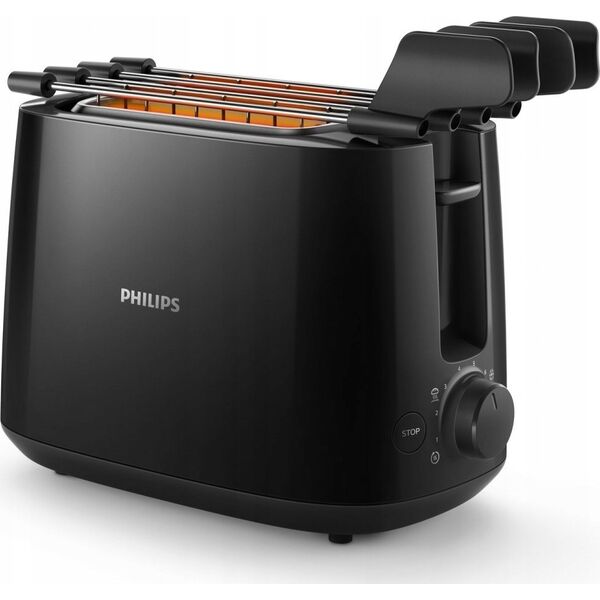 Toster Philips Philips | Daily Collection Toaster | HD2583/90 | Number of slots 2 | Housing material Plastic | Black