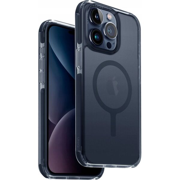 Uniq UNIQ etui Combat iPhone 15 Pro Max 6.7" Magclick Charging ciemnoniebieski/smoke blue