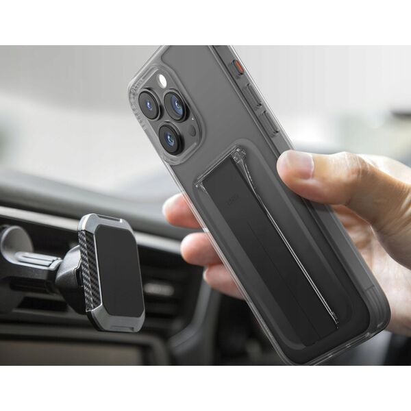 Uniq UNIQ etui Heldro Mount with Stand iPhone 15 Pro Max 6.7" dymny/vapour smoke