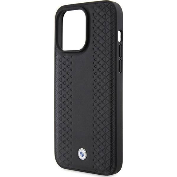 BMW BMW BMHCP15X22RFGK iPhone 15 Pro Max 6.7" czarny/black Leather Diamond Pattern
