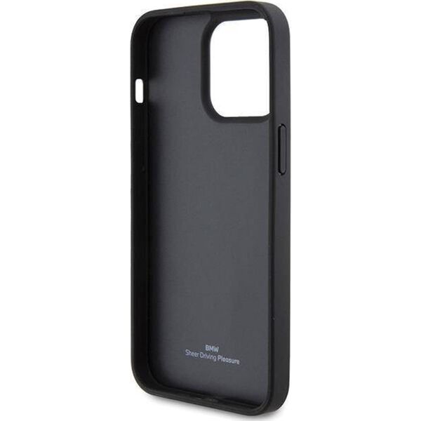 BMW BMW BMHCP15X22RFGK iPhone 15 Pro Max 6.7" czarny/black Leather Diamond Pattern