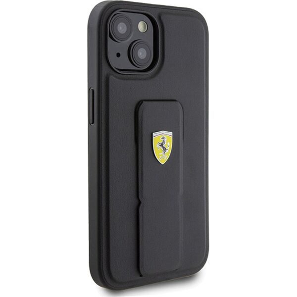 Ferrari Ferrari FEHCP15SGSPSIK iPhone 15 / 14 / 13 6.1" czarny/black hardcase Grip Stand Metal Logo