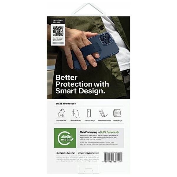 Uniq UNIQ etui Heldro Mag iPhone 15 Pro 6.1" Magclick Charging czarny/vapour smoke