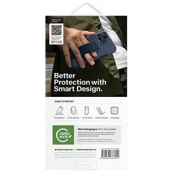 Uniq UNIQ etui Heldro Mag iPhone 15 Pro Max 6.7" Magclick Charging czarny/vapour smoke