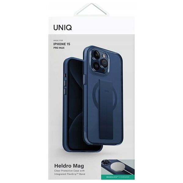 Uniq UNIQ etui Heldro Mag iPhone 15 Pro Max 6.7" Magclick Charging niebieski/ultramarine deep blue