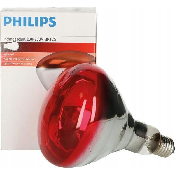 Philips Philips infrared lamp BR125 IR 150W E27 230-250V Red