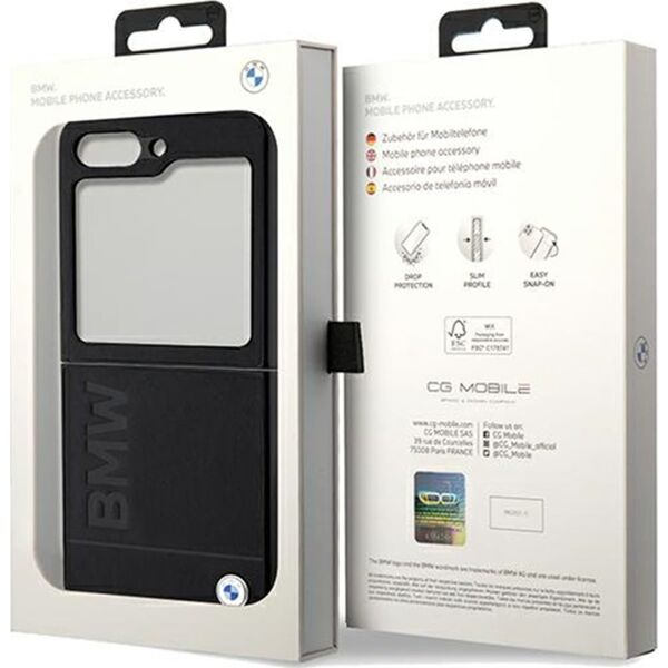 BMW BMW BMHCZF5SLLBK Z Flip5 F731 czarny/black Leather Hot Stamp