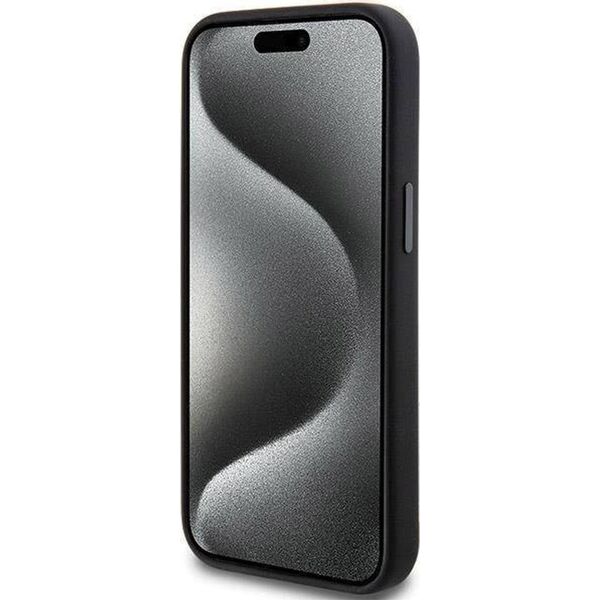 Mercedes AMG AMHMP15M23SSPK iPhone 15 Plus / 14 Plus 6.7" czarny/black hardcase Silicone Large Rhombuses Pattern MagSafe
