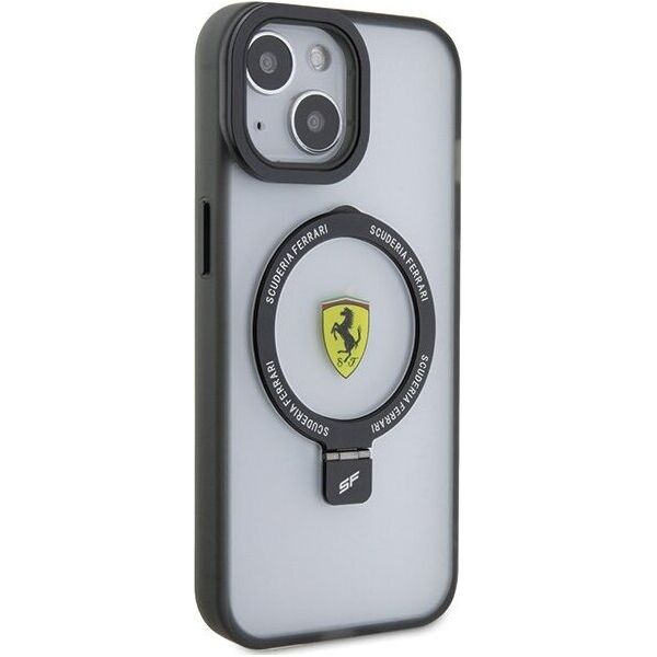 Ferrari Ferrari FEHMP15MUSCAK iPhone 15 Plus / 14 Plus 6.7" czarny/black hardcase Ring Stand 2023 Collection MagSafe