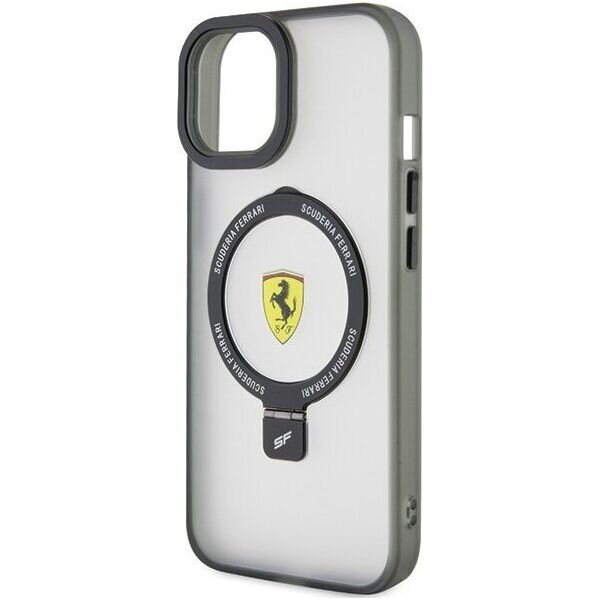 Ferrari Ferrari FEHMP15MUSCAK iPhone 15 Plus / 14 Plus 6.7" czarny/black hardcase Ring Stand 2023 Collection MagSafe