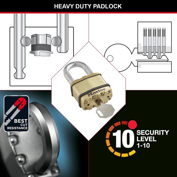 MasterLock Master Lock Padlock made from Laminated Steel (64mm)M15BEURDLF