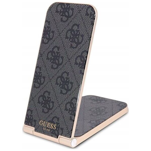 Guess Ładowarka indukcyjna Guess GUDCFAL4PEGK 2w1 15W 4G Pattern MagSafe czarny/black