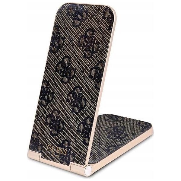 Guess Ładowarka indukcyjna Guess GUDCFAL4PEGW 2w1 15W 4G Pattern MagSafe brązowy/brown