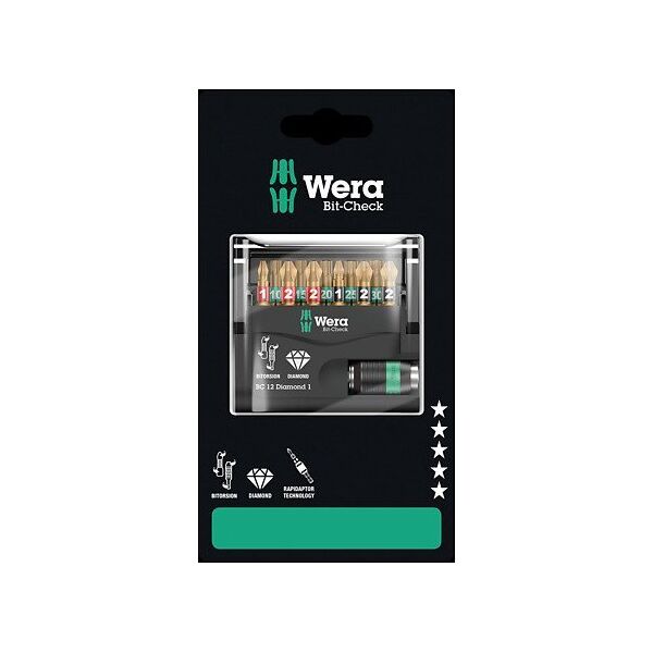 Zestaw narzędzi Wera ZESTAW BITÃW BIT-CHECK 12 DIAMOND 1 SB, 12 CZ.
