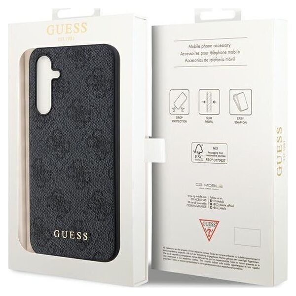 Guess Guess GUHCS23FEG4GFGR S23 FE S711 szary/grey hardcase 4G Metal Gold Logo