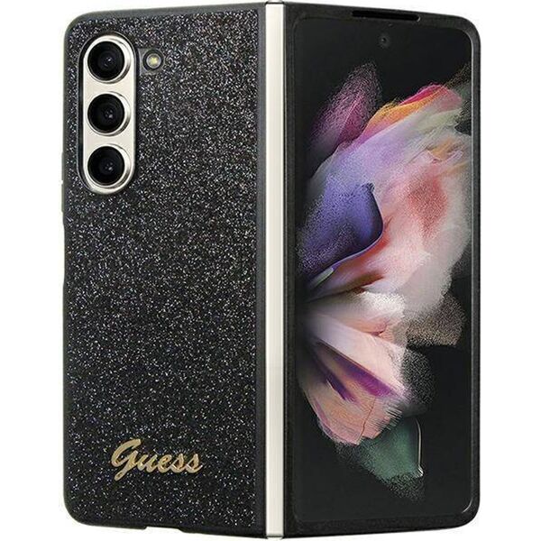 Guess Etui Guess GUHCZFD5HGGSHK Samsung Galaxy Z Fold 5 hardcase Glitter Script czarny/black
