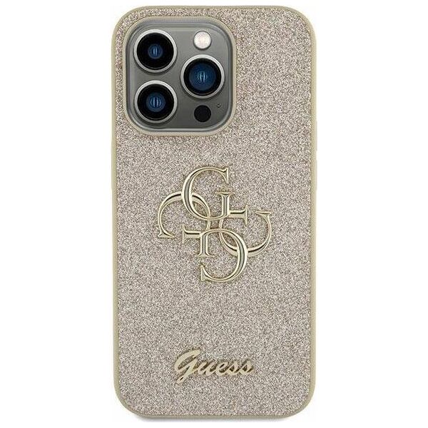 Guess Etui Guess GUHCS23FEHG4SGD Samsung Galaxy S23 FE hardcase Glitter Script Big 4G złoty/gold