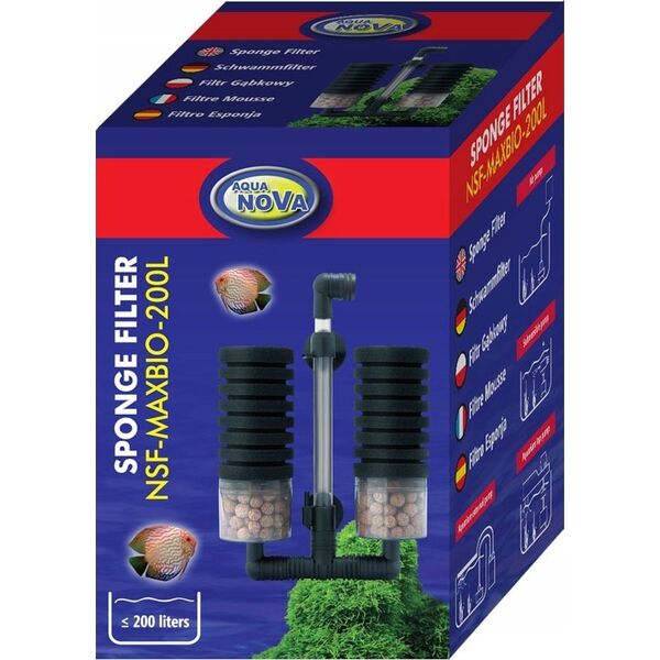 Aqua Nova AQUA NOVA FILTR GĄBKOWY DWUKOMOROWY W     WKŁADEM CERAMICZNYM